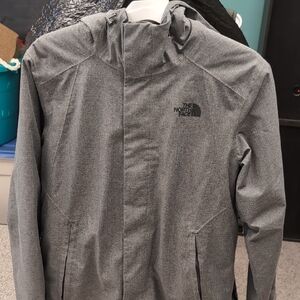 The North Face Heather Gray Hooded Jacket
